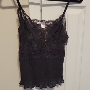 Elegant Black Lace Camisole Top